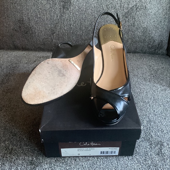 Cole Haan Amaya Air Sling Black Nappa Size 9. - Picture 2 of 6